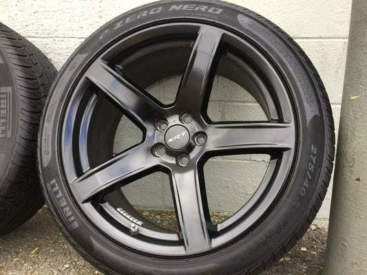 20” SRT Hellcat OEM 5-Spoke Wheels & Tires – Matte Black